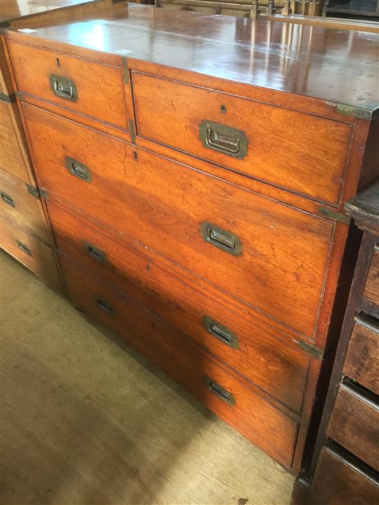 Mahogany Army & Navy military chest